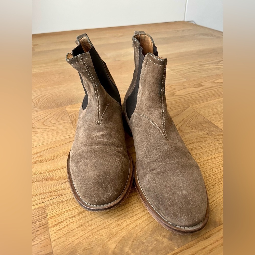 Represent Brown Suede Mens Chelsea Boots, Size 41 EU